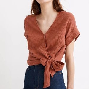 NWT Madewell Lightspun Wrap Top